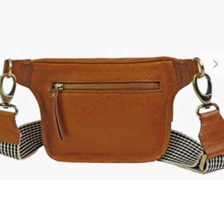 Beck's Bum Bag - Cognac Checkered Stromboli Leather – Ethos