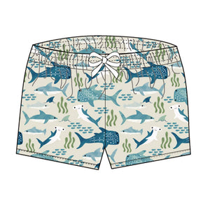 Emerson and Friends - Shark Friends Ocean Animals Boys Swim Trunks