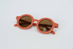 Babeehive Goods - Toddler & Kid Retro Sunglasses - Coral Orange