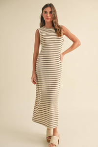 MIOU MUSE - STRIPED KNITTED DRESS