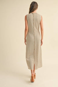 MIOU MUSE - STRIPED KNITTED DRESS