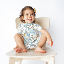 Load image into Gallery viewer, Emerson and Friends - Manatee Bamboo Baby Boy Shortie Romper: 3-6M
