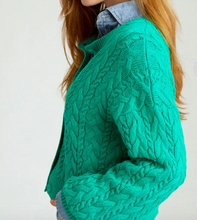 Load image into Gallery viewer, 525 Brooke Green Cable Cardi
