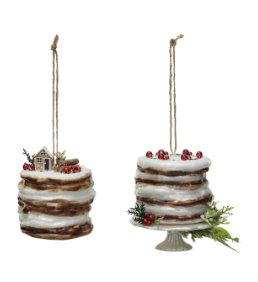 Yule Cake Ornament - Stand and No Stand