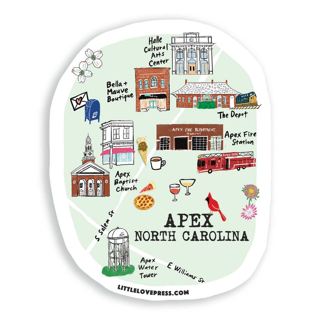 Little Love Press - St. Pete Map Sticker