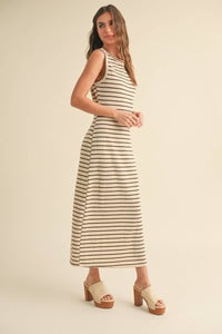 MIOU MUSE - STRIPED KNITTED DRESS