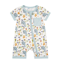 Load image into Gallery viewer, Emerson and Friends - Manatee Bamboo Baby Boy Shortie Romper: 3-6M
